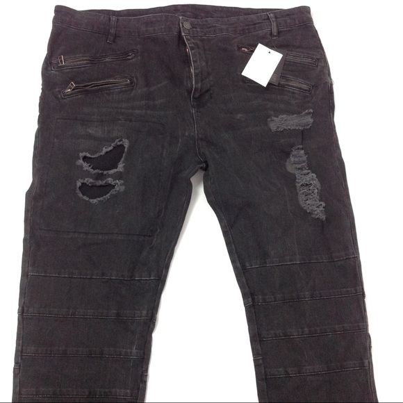 ASOS | Jeans | New Asos Men Skinny Distressed Jeans 44w 34l Black | Poshmark
